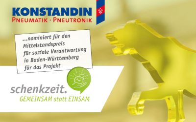 Projekt schenkzeit nominiert zum Mittelstandspreis für soziale Verantwortung in Baden-Württemberg